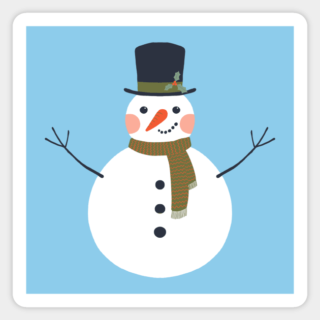 Cute snowman in a Top Hat - holiday design by Cecca Designs Sticker by Cecca